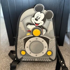 Loungefly Disney Mickey Mouse train conductor light up mini backpack